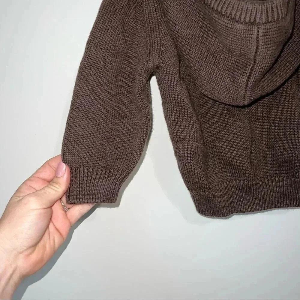 Gymboree Brown Argyle Zip Up Sweater with Hoodie Infant Boys 6-12 months